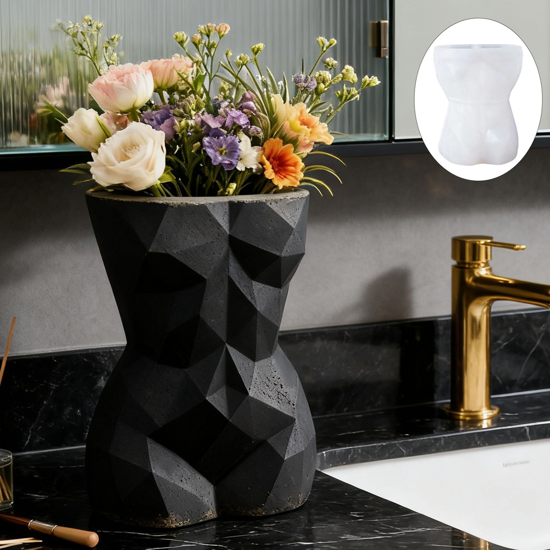 Potsticker Mold - 3D Geometric Female Body Flower Pot