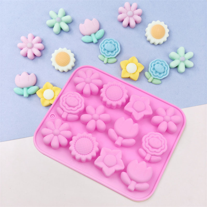 Bunny Cake Mold - Rose Silicone Mold Flower Leaves Cake