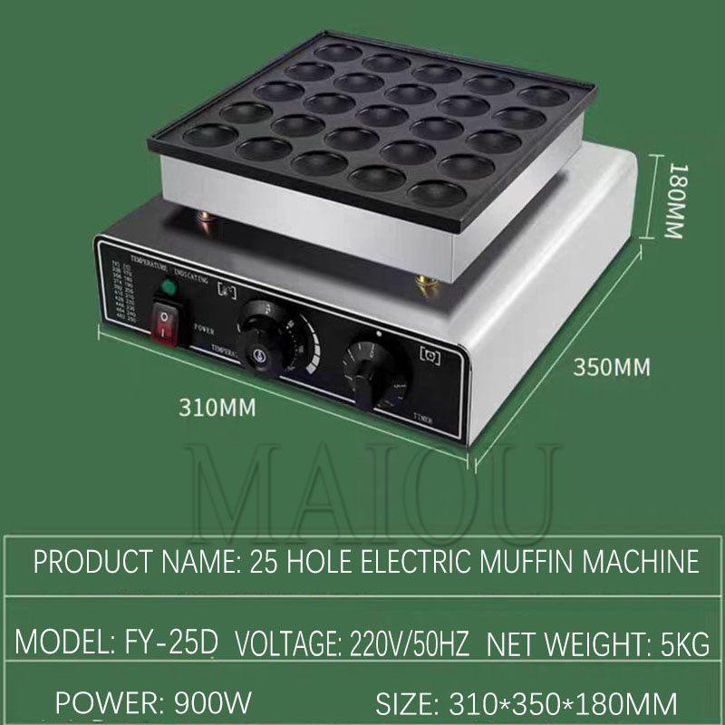 25 Holes  Pancake Machine 900W - Mini Pancake Griddle recension och pris