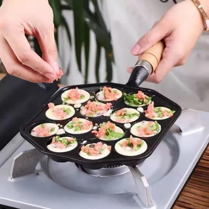Baking Takoyaki Pan 14 Holes G - Cast Iron Corn recension och pris
