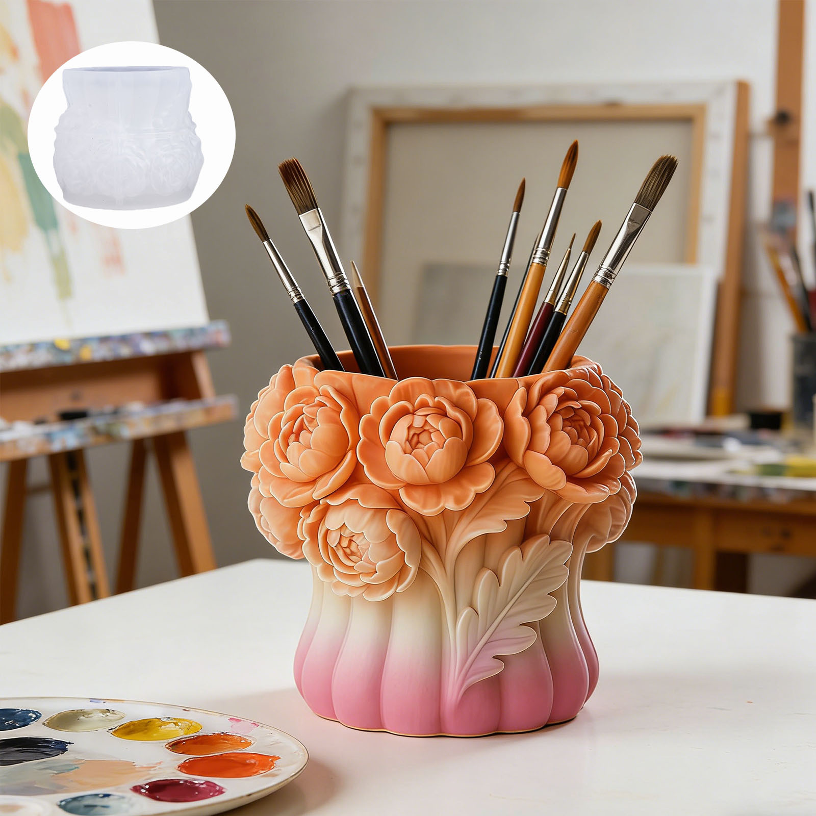 3D Rose Flower Vase Silicone M - Potsticker Mold recension och pris