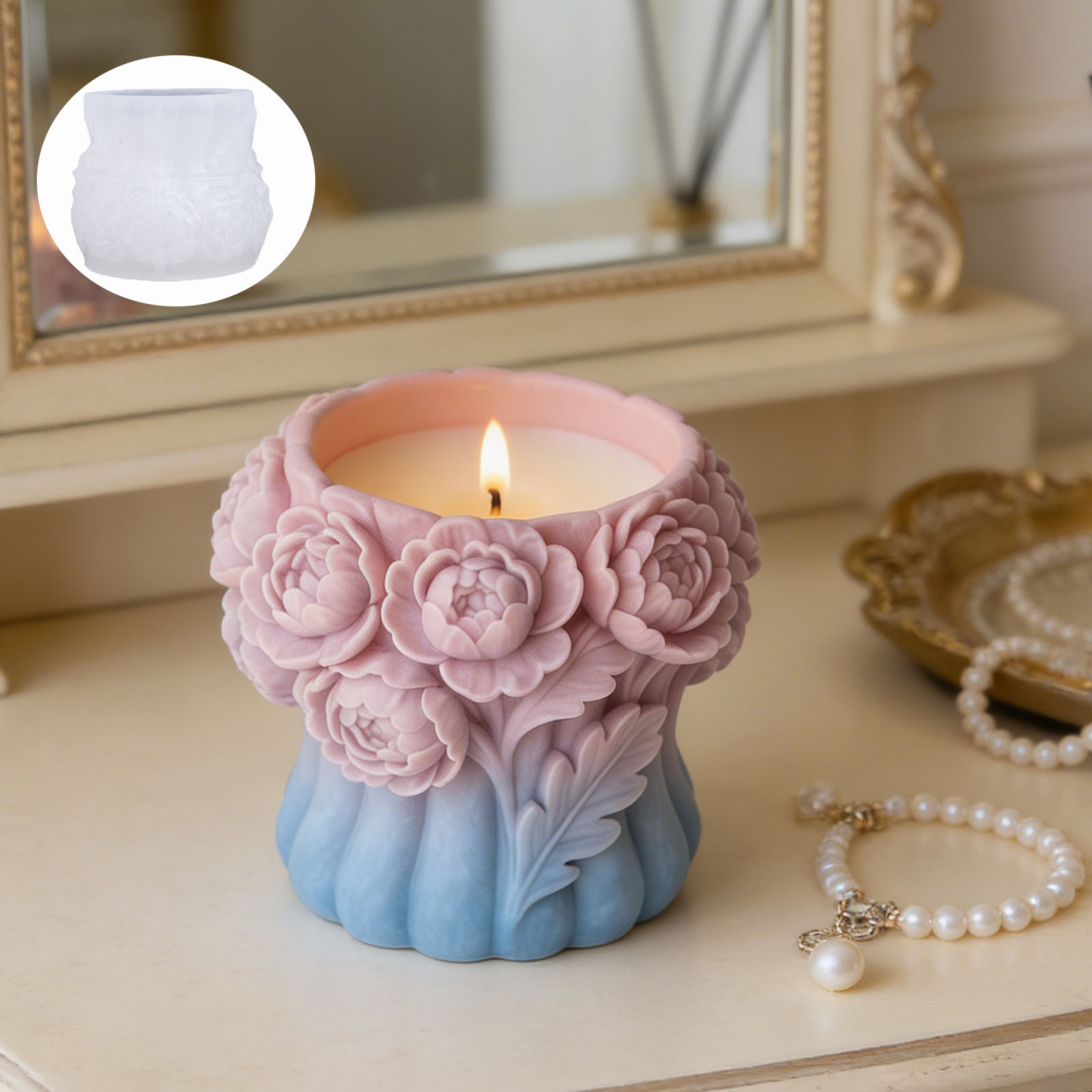 3D Rose Flower Vase Silicone M - Potsticker Mold recension och pris