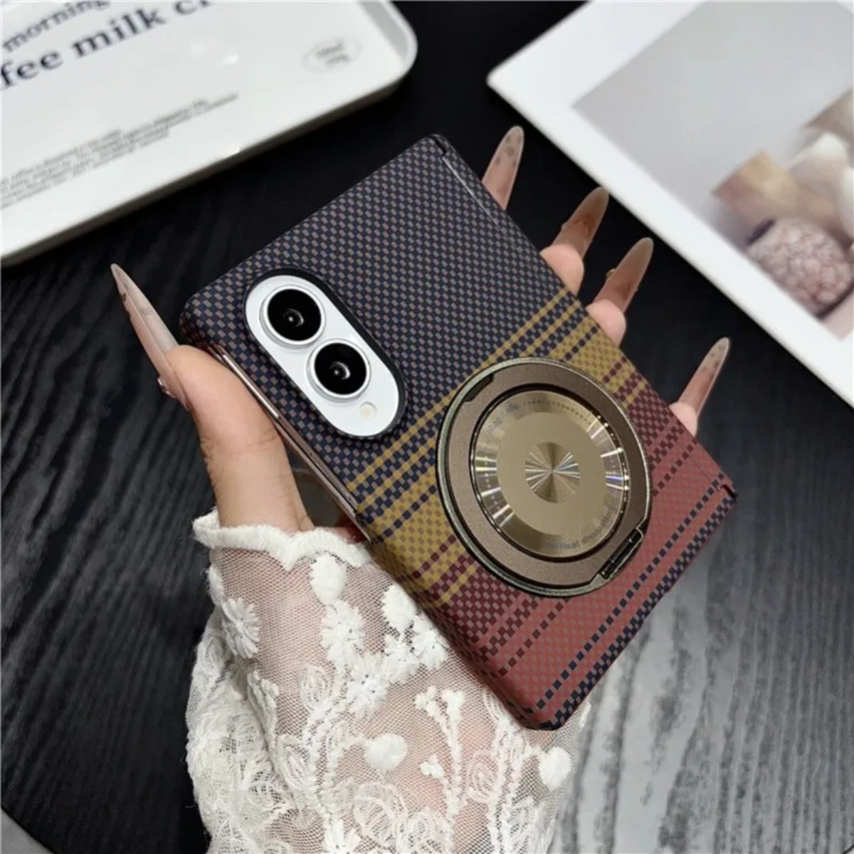 Carbon Fiber leather 360 Brack - Taco Stand Holder recension och pris