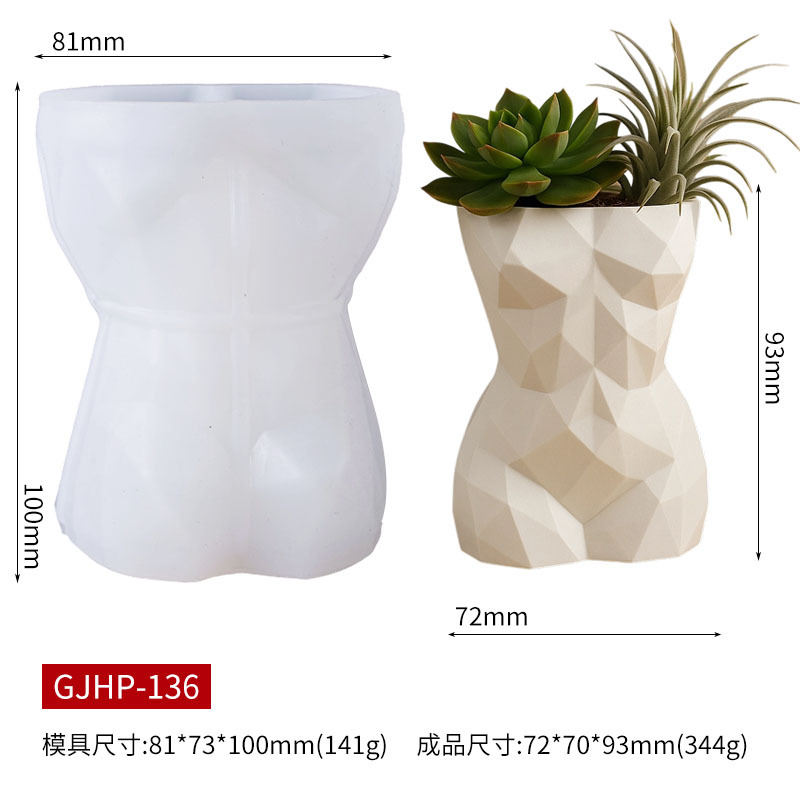 3D Geometric Female Body Flowe - Potsticker Mold recension och pris
