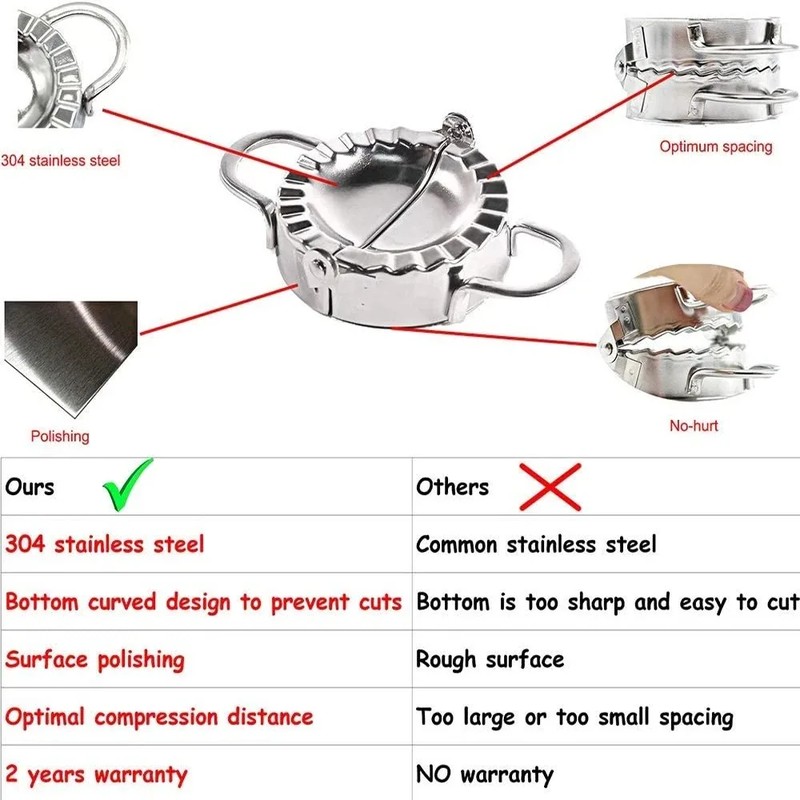 Steel Stainless Dumpling Maker - Dumpling Press Set recension och pris