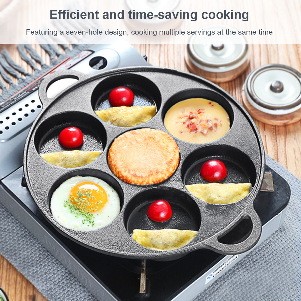 7 Hole Frying Pot Cast Iron No - Cast Iron Corn recension och pris