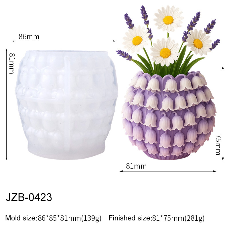 3D Lily of the Valley Vase Sil - Potsticker Mold recension och pris